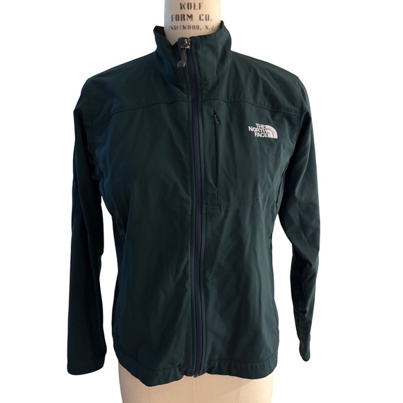 The North Face‎ Apex Jacket Womens L Green Full Zip Softshell Coat - Picture 1 of 4